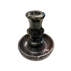 Zebra Black Hand Carved Candlestick Holder 3 X 3" Zebra Black Hand Carved Candlestick Holder 3 X 3"