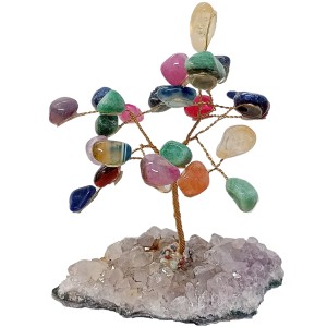 Multi Gem Tree on Amethyst Base (14 Branch)